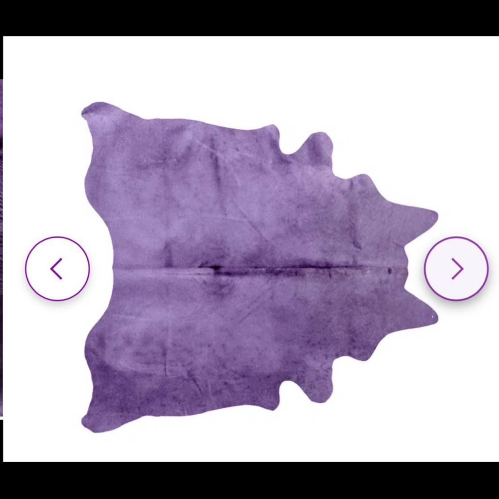 Purple Cowhide Rug - Picture 5 of 6
